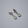 2x Zipper Tropfen silber für 5 mm Spirale Tropfen-Form