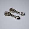 2x Zipper Tropfen silber für 5 mm Spirale Tropfen-Form