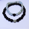 Partnerarmband Armband Schwarz Grün Perlenarmband Unisex Liebe