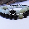 Partnerarmband Armband Schwarz Grün Perlenarmband Unisex Liebe