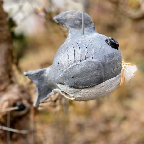  Ceramic nest building aid for birds great white shark
