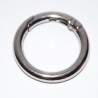 2x Rundkarabiner silber 34mm / 25mm Schlüsselring Taschenring RE