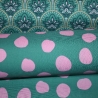 beschichtete Baumwolle Abstrakt Blumen teal petrol Poppy Fabrics