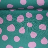 beschichtete Baumwolle Dots Punkte pink auf petrol Poppy Fabrics
