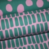 beschichtete Baumwolle Dots Punkte pink auf petrol Poppy Fabrics