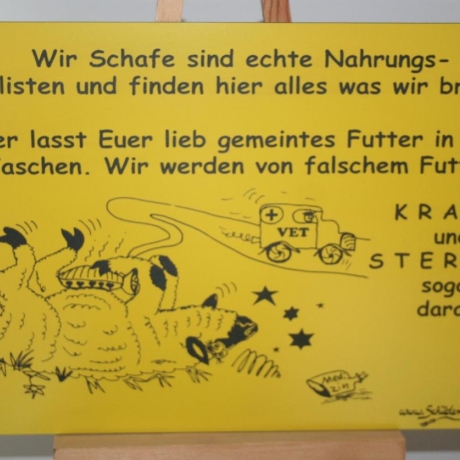 Schafschild füttern verboten 1 - Gravurschild