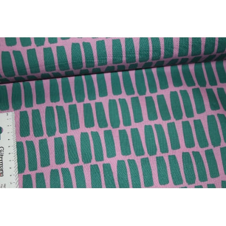 beschichtete Baumwolle Stripes petrol auf pink Streifen Poppy