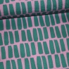 beschichtete Baumwolle Stripes petrol auf pink Streifen Poppy