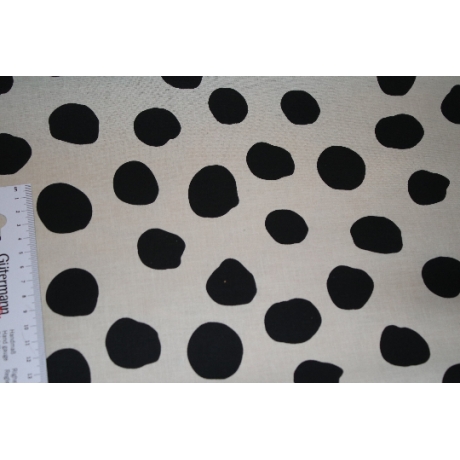 beschichtete Baumwolle Dots Punkte schwarz auf weiß Poppy Fabrics