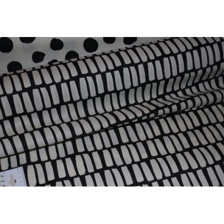 beschichtete Baumwolle Dots Punkte schwarz auf weiß Poppy Fabrics