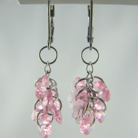 Ohrringe Rosa Blümchen