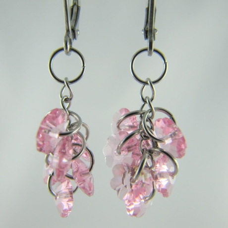 Ohrringe Rosa Blümchen