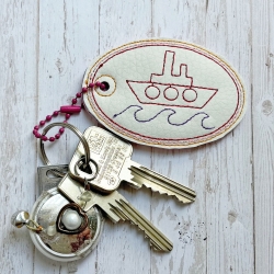 Schiffe Schlüsselanhänger Baumler ITH 5 maritime Stickdateien  Schiffe Schlüsselanhänger Baumler ITH 5 maritime Stickdateien