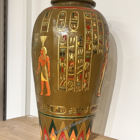 Schöner BluSchöne, große ägyptische Vase. 63 cm.