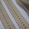 Gurtband Baumwolle Fischgrät sand / natur 40 mm Chevron recycelt