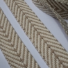 Gurtband Baumwolle Fischgrät sand / natur 40 mm Chevron recycelt