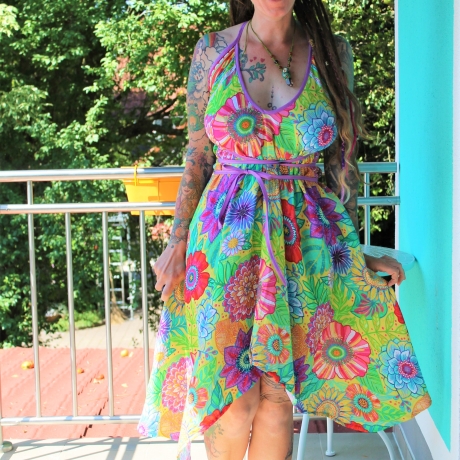 Hot Summer Dress aus Bio Musselin Einheitsgröße S-L
