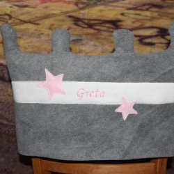 Stuhl Husse Krone Name Stuhlhusse Überwurf personalisiert