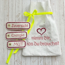 16x Motivation Beutel mit Text Baumler Einzeltext Mehrfachdatei