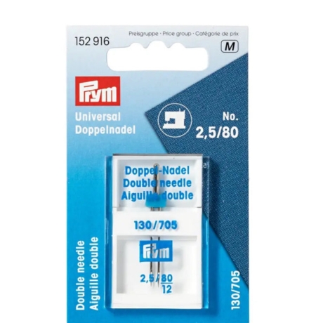 Universal Zwillingsnadel Prym 130/705 H-ZWI~2,5/80~12/Art. 154916