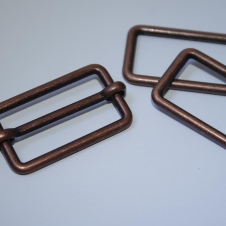 SET 30 mm altkupfer kupferrot Schieber & Schlaufen