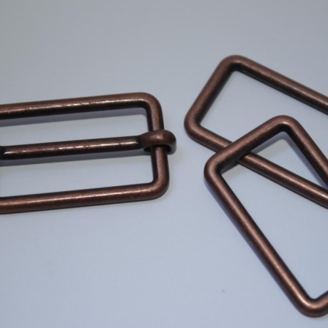 SET 30 mm altkupfer kupferrot Schieber & Schlaufen
