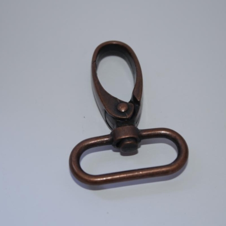 2x Karabinerhaken 30 mm kupferrot altkupfer kupfer Karabiner