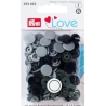 Druckknopf Color Snaps, Prym Love/12,4mm/Grau, Schwarz Art.393003