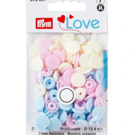 Druckknopf Color Snaps, Prym Love/12,4mm/Grau, Schwarz Art.393003