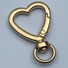 Karabiner HERZ gold Metallkarabiner Herzform Metall 