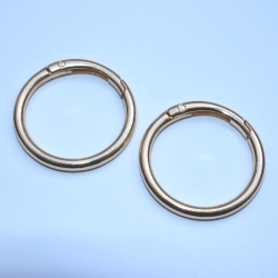 2x Rundkarabiner gold 40mm / 32mm Taschenring