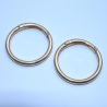 2x Rundkarabiner gold 40mm / 32mm Taschenring