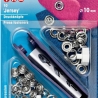 Druckknopf Jersey Nähfrei Silberfarbig Prym, 10 mm Art. 390107