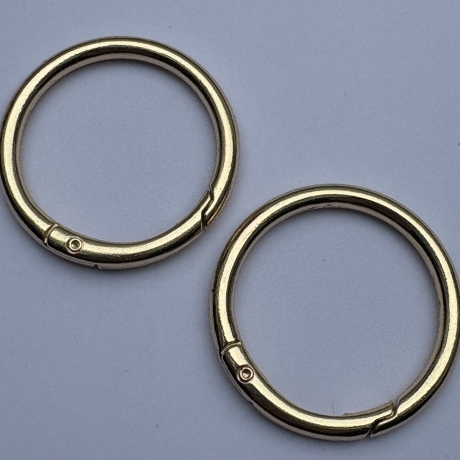 2x Rundkarabiner gold 40mm / 32mm Taschenring