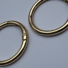 2x Rundkarabiner gold 40mm / 32mm Taschenring