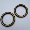 2x Rundkarabiner altmessing 46 mm / 34 mm Taschenring