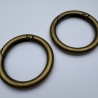2x Rundkarabiner altmessing 46 mm / 34 mm Taschenring