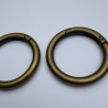 2x Rundkarabiner altmessing 46 mm / 34 mm Taschenring
