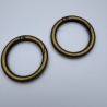 2x Rundkarabiner altmessing 46 mm / 34 mm Taschenring