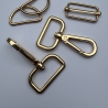 Taschenset 30 mm gold / rosAgold Karabiner D-Ringe + Schieber