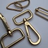 Taschenset 30 mm gold / rosAgold Karabiner D-Ringe + Schieber