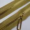 Reißverschluss gold + Zipper 5mm Knochen-Reißverschluss