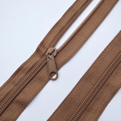 Reißverschluss braun mittelbraun + Zipper 