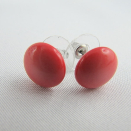 Ohrstecker Cabochon Rot