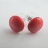 Ohrstecker Cabochon Rot
