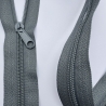 Reißverschluss grau / mittelgrau & 4x Zipper 5 mm Spirale Endlos 
