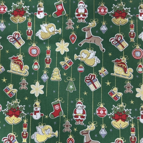 Weihnachtsstoff Baumwollstoff Popeline Poplin 