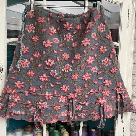 Rock Wollwalk Mittelblau Größe 42 bis 46 Taschenwerk