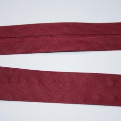 Schrägband Baumwolle 18 mm weinrot