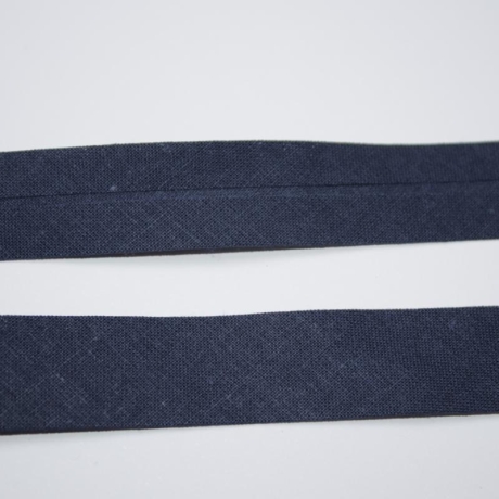 Schrägband Baumwolle 18 mm dunkelblau blau
